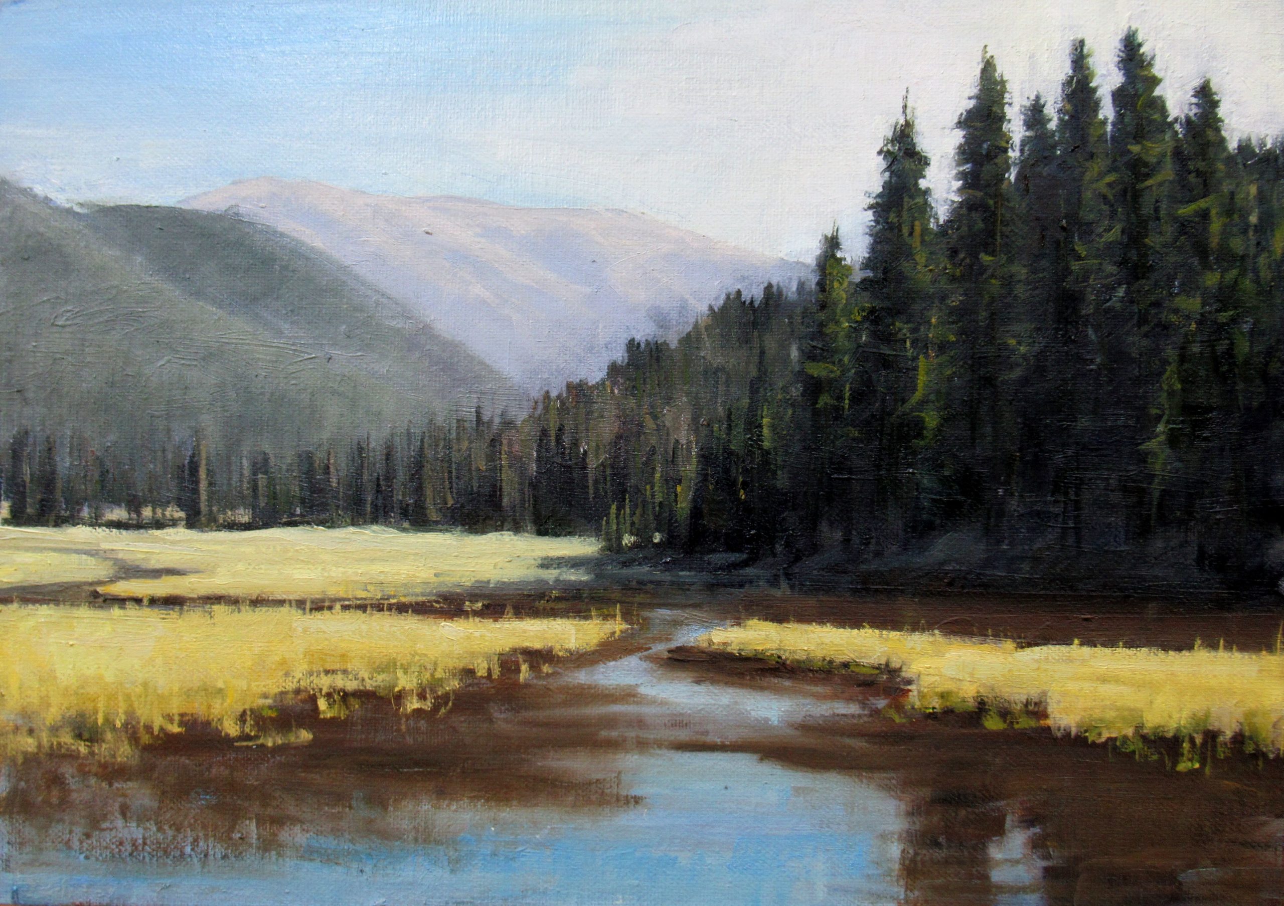 Greta Balzer Yellow Grasses Oil 10x14